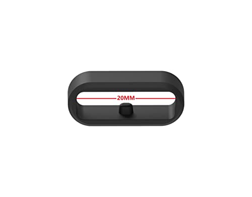 Silicone Fastener Ring for Garmin Watches - Black & Black