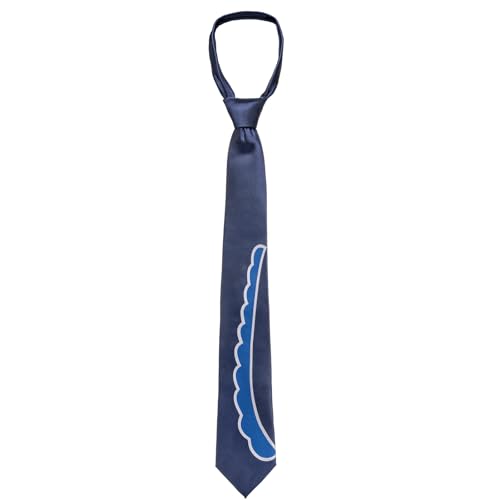 Men's Navy Blue Necktie with Modern Wave Pattern - Formal Wear