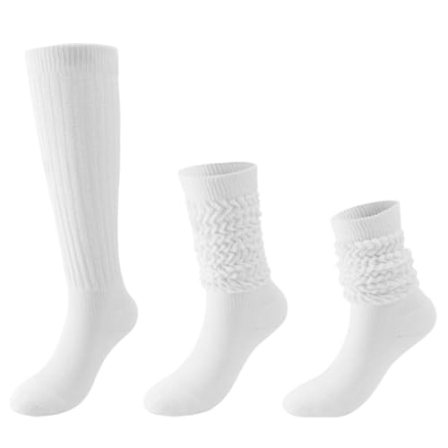 Women's Slouch Scrunch Knit Crew Socks - 5-Pack Cotton Blend - Navy