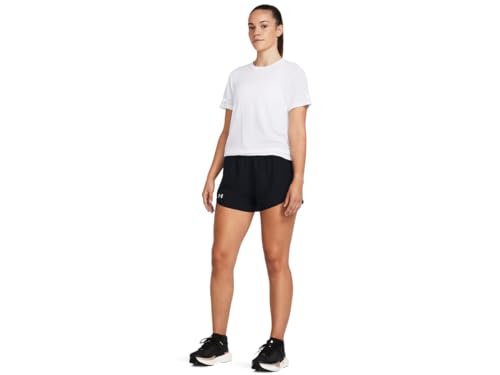 Under Armour Women's Fly by Shorts Medium Black Reflective Lightweight Breathable Athletic