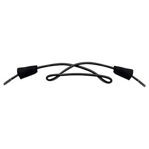 Replacement Shoelaces for Hey Dude Shoes - Elastic Black 17-Inch