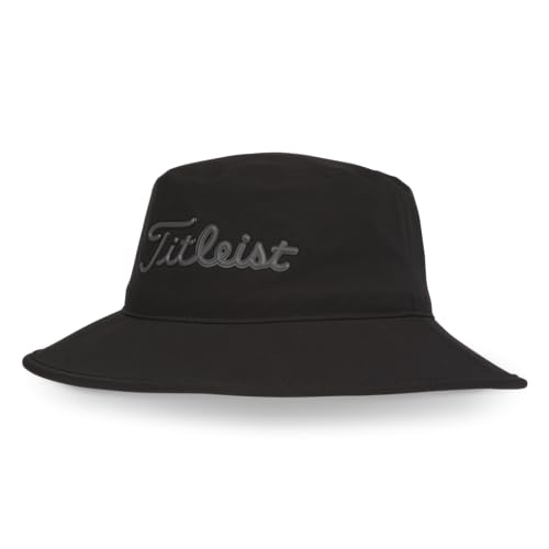Titleist Men's Waterproof Bucket Hat - One Size Black/Charcoal