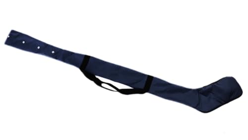 Hockey Stick Bag - Navy Blue Gear Bag with Adjustable Length - Fits 3 Sticks - Aaa Side Logo