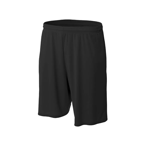 Youth Basketball Shorts for Boys - Black - Medium - No Pockets