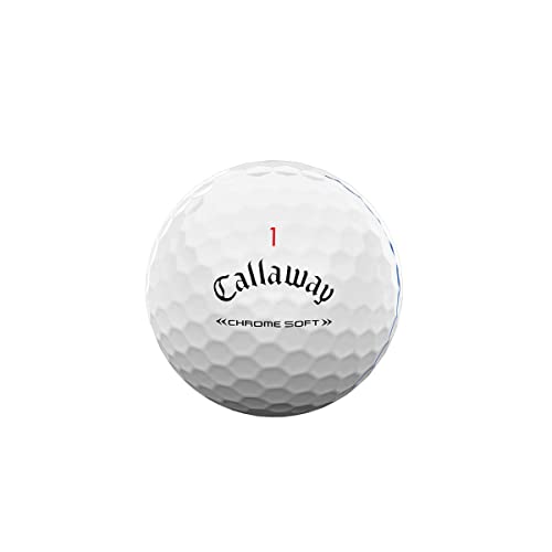Chrome Soft Golf Balls - Triple Track Red/Blue, One Dozen