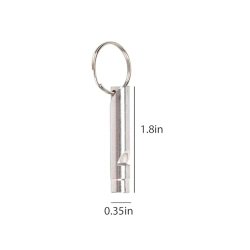 Extra Loud Aluminum Survival Whistle Set - 3 Pack with Key Rings
