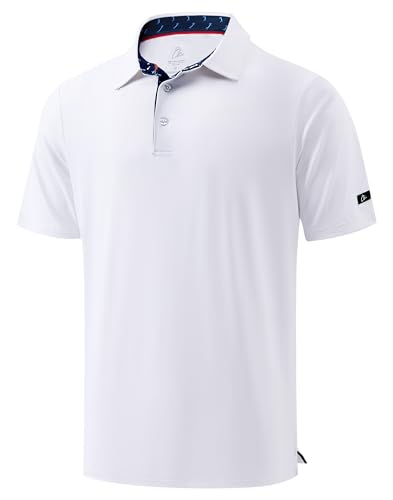 Men's Short Sleeve Golf Polo Shirt - Moisture Wicking Athletic Wear
