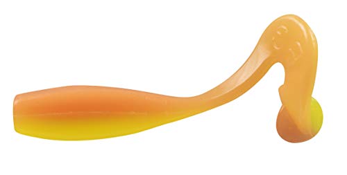 Crappie Fishing Lure - Mo' Glo Soft Plastic, Glow-in-The-Dark, 2.5 Inch, Pack of 12 - Sunrise