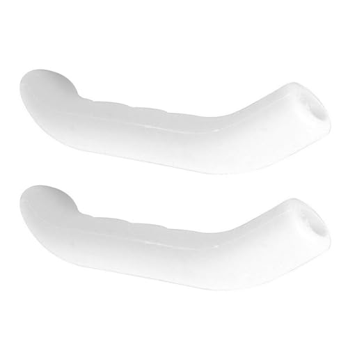 Bike Brake Lever Cover - Soft Anti-Slip Silicone Grip Sleeve - White