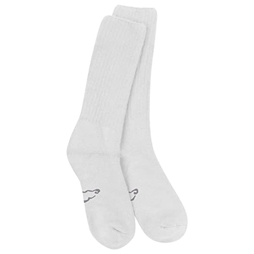 World's Softest Classic Crew Socks Medium White - Ultra Soft Unisex Socks