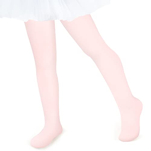 Ultra-Soft Toddler Ballet Tights for Girls - Ballet Pink, 6-9 Years