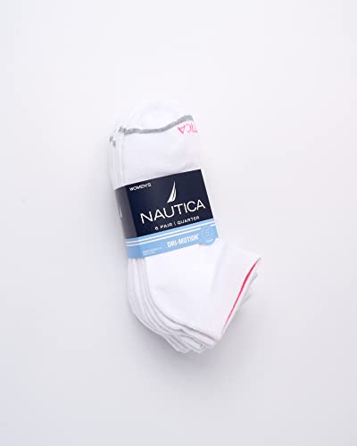 Moisture-Wicking Cushion Athletic Socks - 6 Pack, White