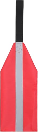 Kayak Safety Warning Flag with Reflective Strips - Red