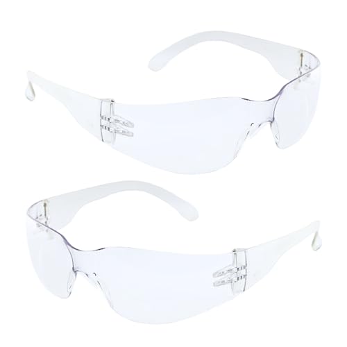 Clear Safety Glasses - Bulk 24 Pack - ANSI Z87.1 Impact Resistant Polycarbonate Lens - Protective Wrap Around Eyewear