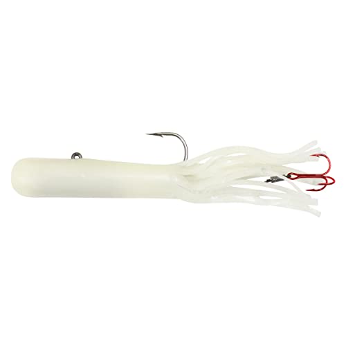 Level-Head Predator Tube Jig – White, 3/4 Oz (2/Card) for Ice Fishing