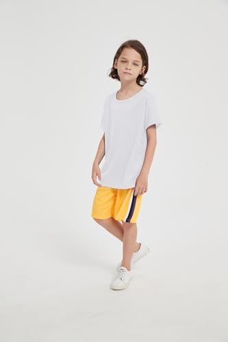 Kids Athletic Mesh T-Shirts 13-14 Years Pack of 5 - Quick Dry Boys Tops