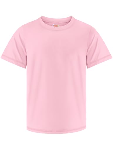 Boys Rash Guard Swim Shirt UPF 50+ Quick Dry - Pink 5-6 Years