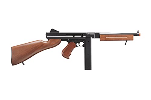 M1A1 Airsoft Submachine Gun - Faux Wood, Full Auto AEG with Extra Magazines