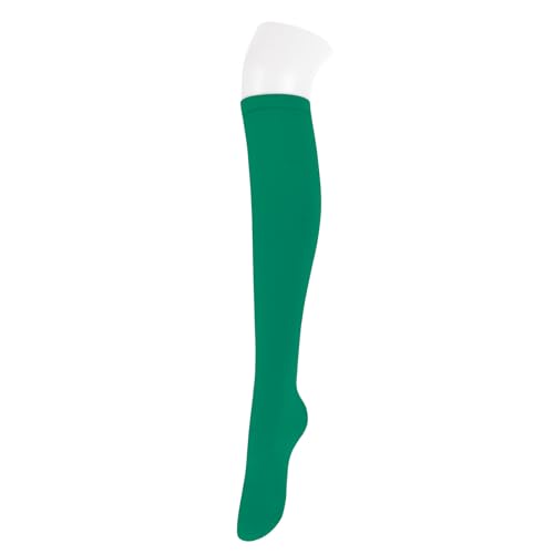 Knee High Socks for Women - Cotton Athletic Tube Socks - Grass Green - One Size