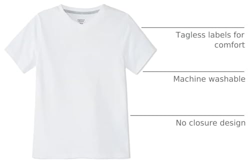 Boys' Short Sleeve V-Neck T-Shirt - Size 14-16, White