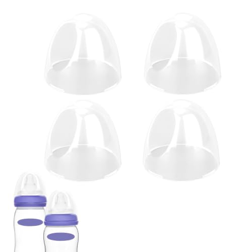 Replacement Clear Bottle Caps for Lansinoh Anti-Colic Baby Bottles - 4 Pack
