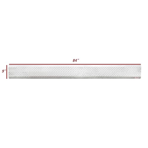 Hinged Aluminum Trailer Door Slider Plate - 84" x 9"