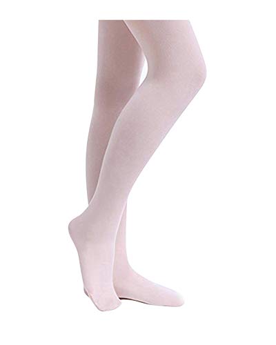 Girls' Footed Ballet Tights for Dance Class | High Waist, Opaque Coverage, Soft & Stretchy | Toddler to Teen Sizes