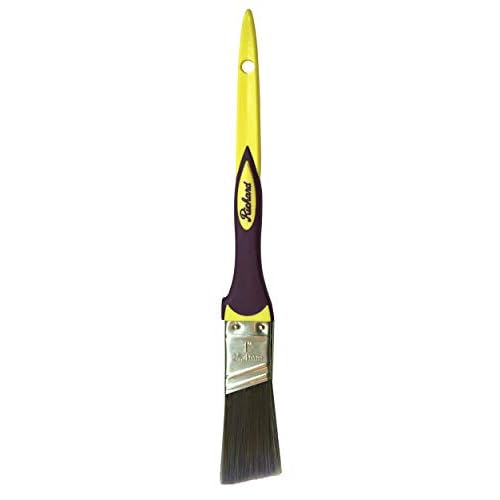 Richard 80839 Angled Paint Brush, 1 in, Polyester SRT, Stainless Steel, Ergonomic, Soft Grip, Yellow