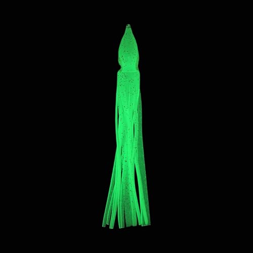 Fishing Squid Skirts Lures - Clear, 5 Inch, 5 Pack