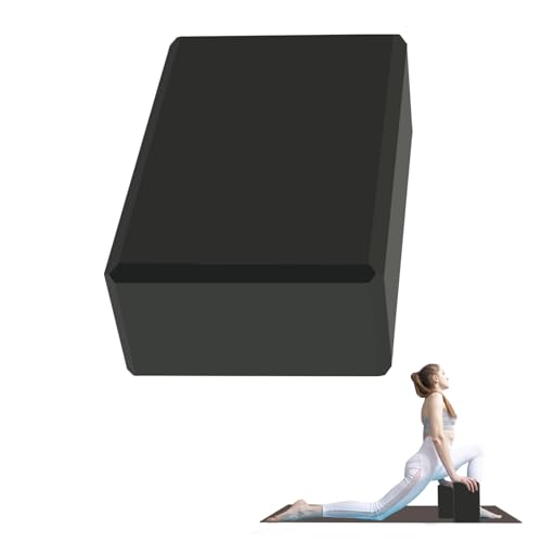 Yoga Block - Soft Non-Slip EVA Foam - Black for Stability & Stretching