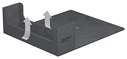 Ultimate Guard Arkhive 400+ Deck Case Grey with Magnetic Closure, Holds 400 Double-Sleeved or 500 Single-Sleeved Cards