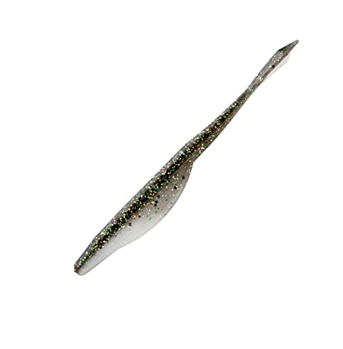 D-Shad Soft Plastic Jerkbait - 5 Inch Swimbait - Smoke Shad - 7 Pack
