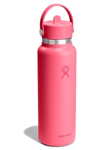 Hydro Flask 40 Oz Insulated Stainless Steel Water Bottle with Leakproof Wide Straw Lid - Popstar Pink