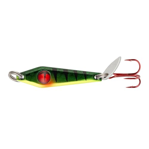 Tungsten Slim Spoon Ice Fishing Lure - 1/8 Oz - Gold Perch