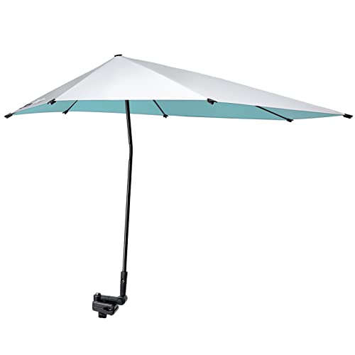 G4Free Lake Blue UPF 50+ Beach Chair Umbrella with Universal Clamp