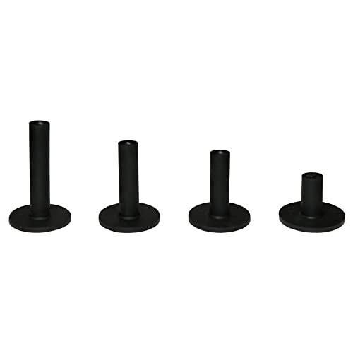 Golf Rubber Tees Holder Set - Mixed Sizes, Durable, Black