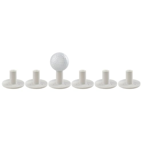 Premium Rubber Golf Tees - Durable 35mm White Golf Tee Set