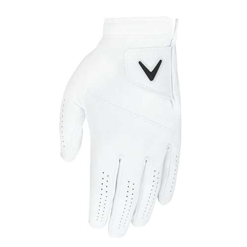 Golf Glove - Callaway Tour Authentic, White, Medium-Large, Left Hand