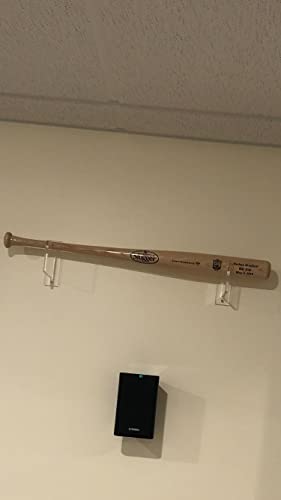 Top Stage Baseball Bat Wall Mount Display Rack Holder Stand - Horizontal Acrylic