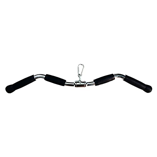 28 Inch Revolving Lat Pulldown Bar with Rubber Grip for Home Gym