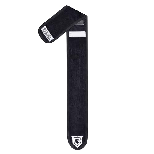 Football Streamer Towel - Lightweight Microfiber, Black