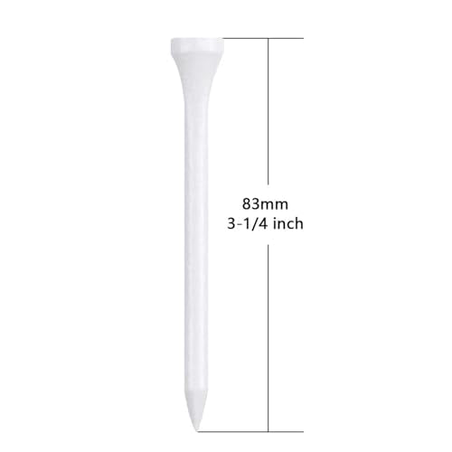 Wooden Golf Tees - 3-1/4 Inch - 100 Count - White
