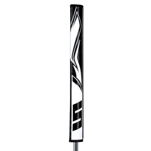 Flatso Golf Putter Grip with Enhanced Spyne Technology - Black/White