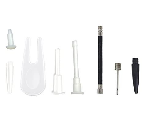Exercise Ball Plug Replacement Kit - 8 Piece Set with Needle and Hose