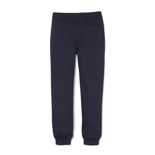 French Toast Boys' Knit Jogger Pants with Zipper Pockets, Medium Navy
