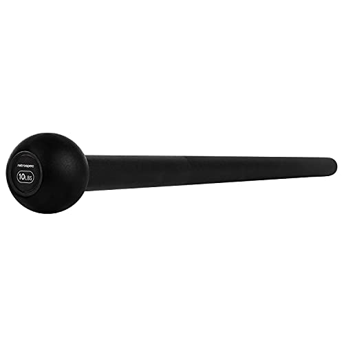 Steel Macebell for Strength Training - 10 lb Matte Black