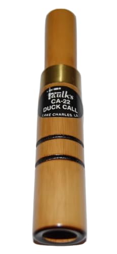 Faulk's Special Bamboo Cane Duck Call CA-22, Brown – Handcrafted Game Call