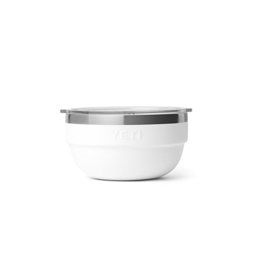 YETI Rambler 1 Quart White Vacuum-Insulated Nestable Bowl with Lid