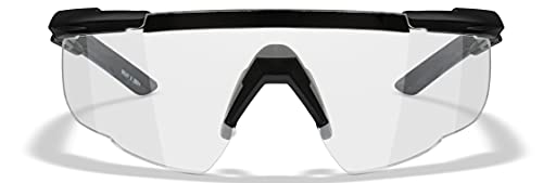 Wiley X Saber Advanced Safety Glasses - Matte Black Frame with Clear Shields
