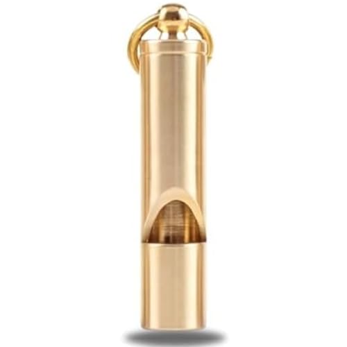 Premium Brass Emergency Whistle - 125dB Survival Whistle - 1 Piece